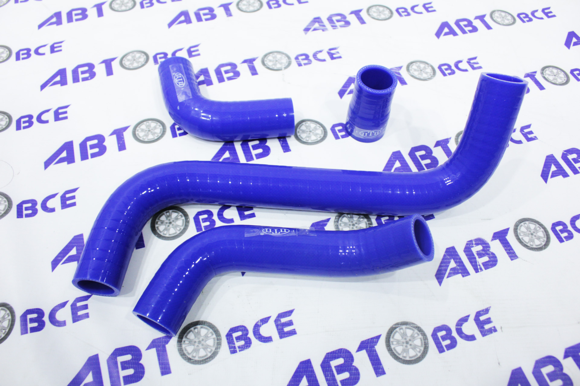 Патрубки радиатора ВАЗ-2101-07 (медного) (комплект 4шт) силикон синий ПТП